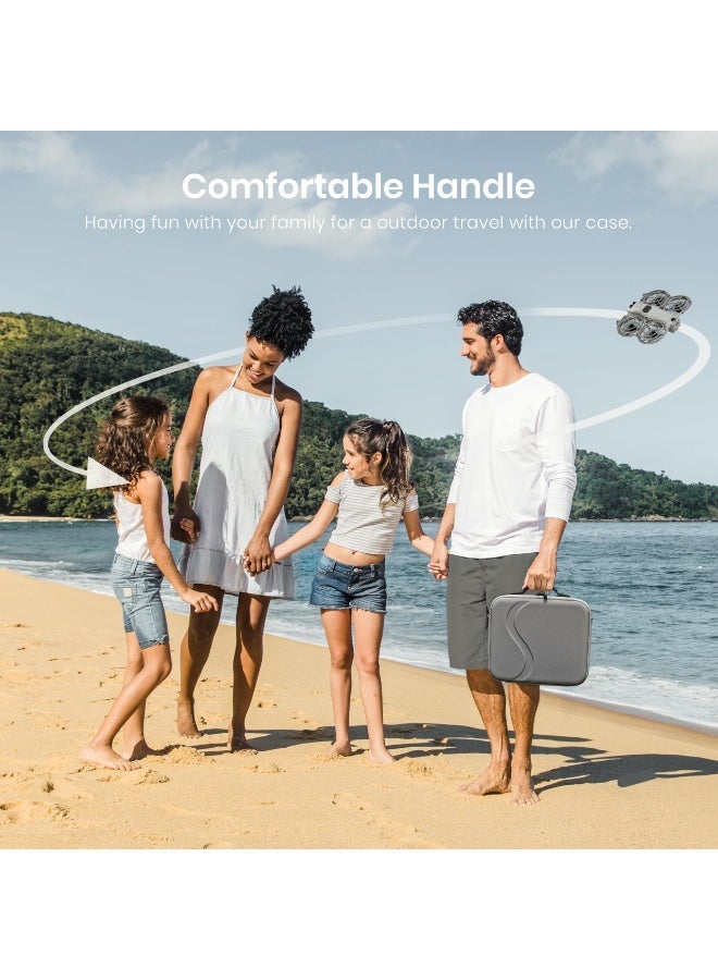 ستارت آر سي حقيبة حمل طائرة DJI Neo 2 بدون طيار، حقيبة كتف محمولة واقية من البولي يوريثين لطائرة دي جي آي نيو 2 مجموعة الطيران الإضافية، متوافقة مع جهاز التحكم عن بعد RC-N3 / RC-N - Image 4